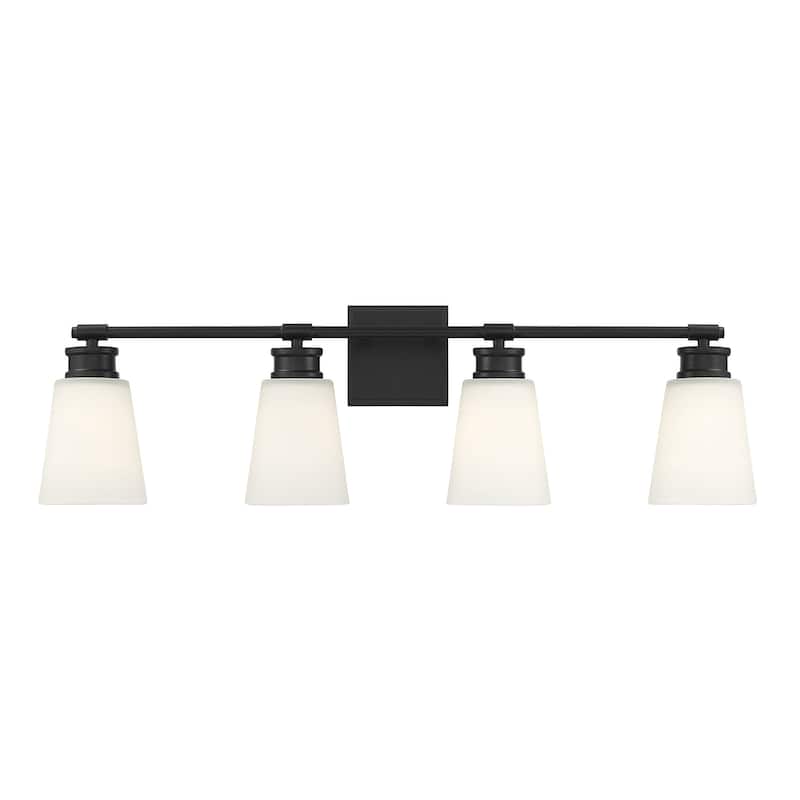 Meridian M80056 4 Light 31" Wide Bathroom Vanity Light - Matte Black