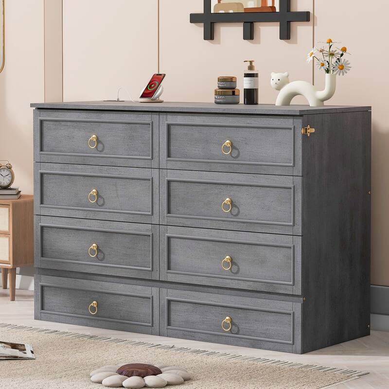 Murphy Bed with Versatile Storage & Large Drawers