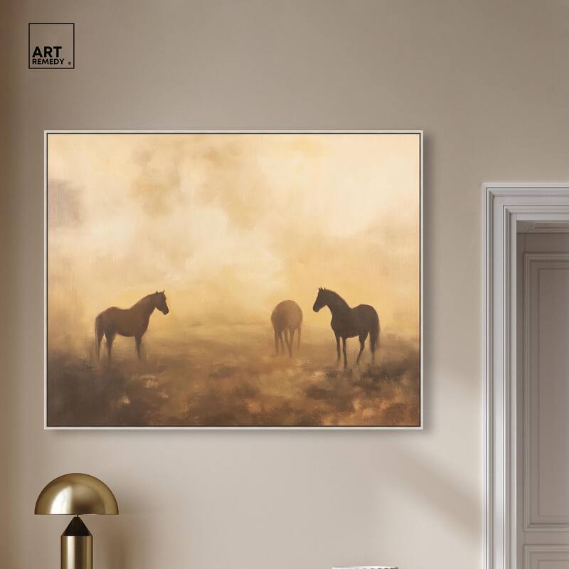 Equine Trio Canvas by Art Remedy