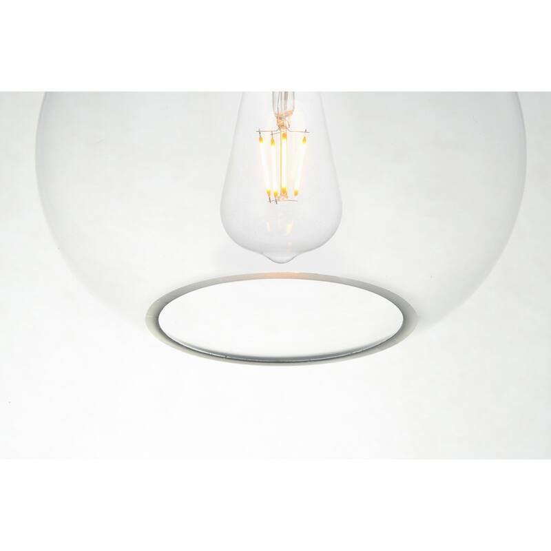 Destiny 1-Light Plug in Pendant with clear shade - 8" Diameter