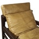 preview thumbnail 8 of 14, Art Leon Genuine Leather and Ash Wood Lounge Chair