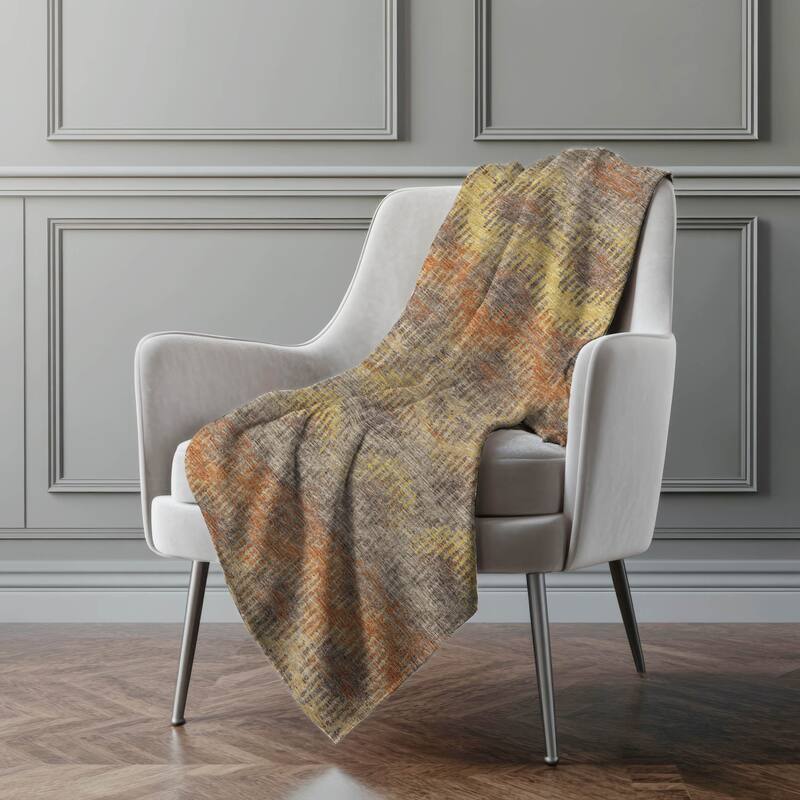 Premium Machine Washable ASB80 Modern Ombre Sherpa Throw Blanket