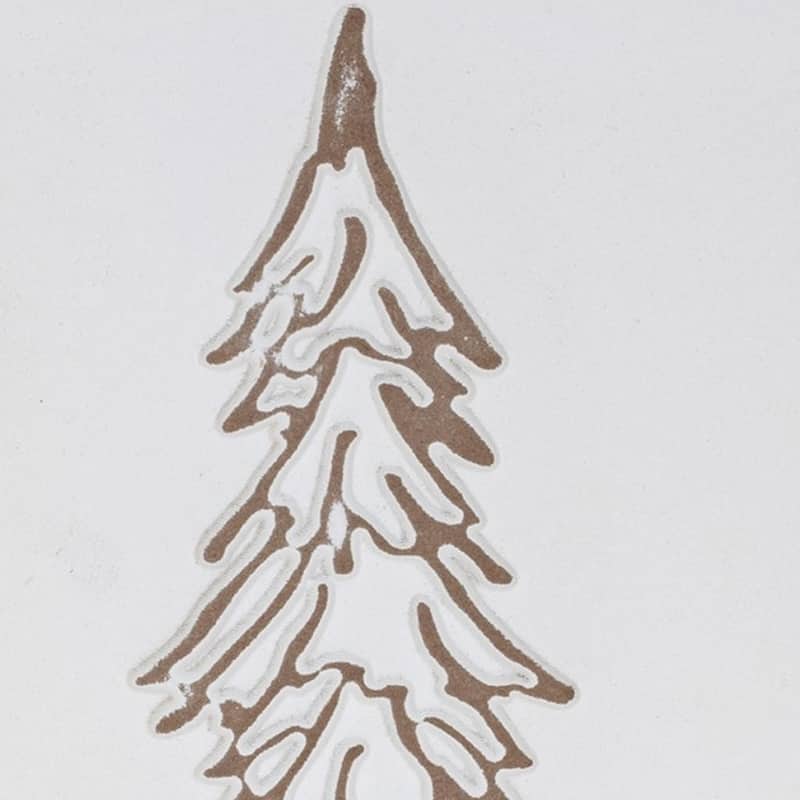 HomeRoots 19" X 10" Natural And White Wood Christmas Tree Hanging Wall Decor