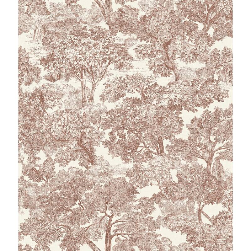 Chesapeake Spinney Red Toile Wallpaper