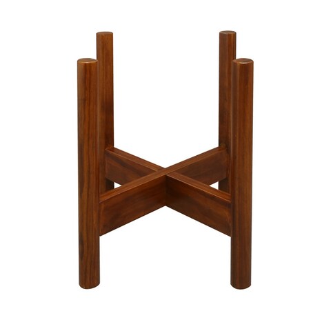 Mid-Century Modern Wood Plant Display Stand (Stand Only)