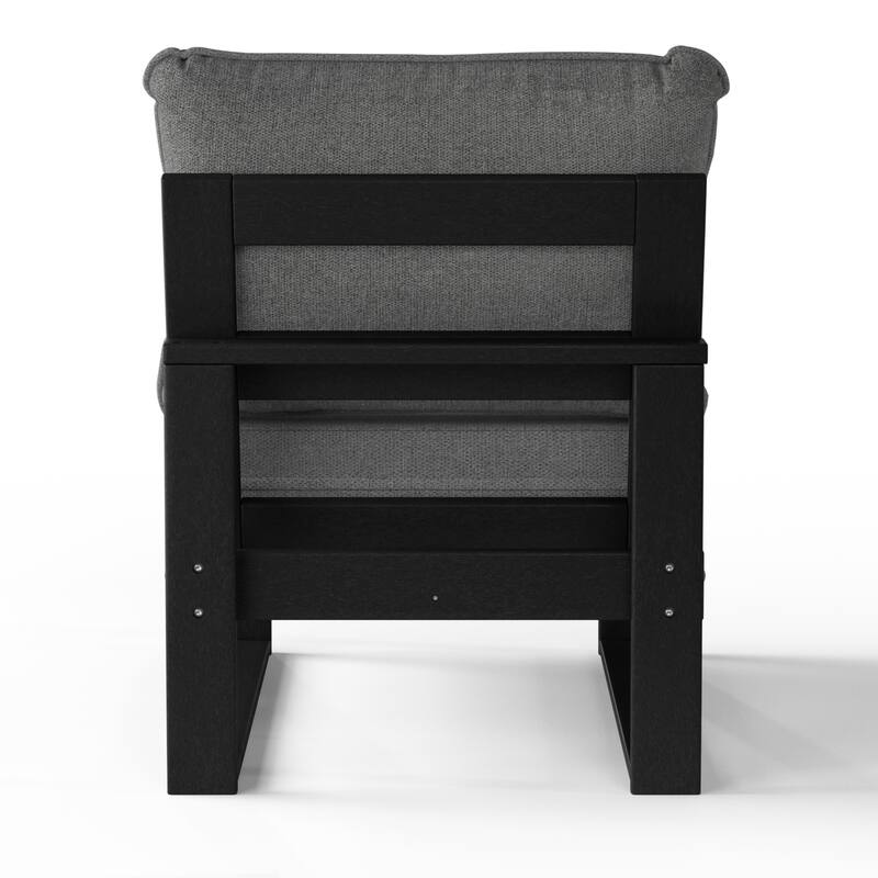 Endless Patio Deep Seating Armless Chair with Black Frame