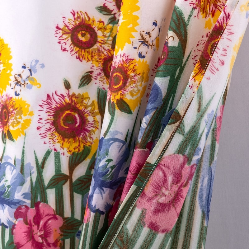 Ruffle Sunflower Tier and Valance Kitchen Curtain Set