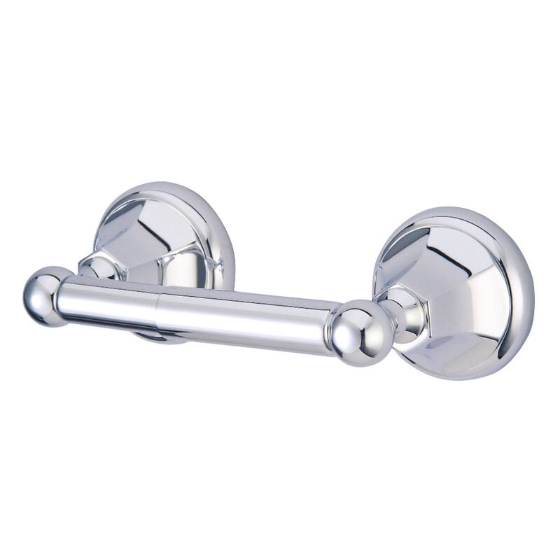 Metropolitan Toilet Paper Holder in Brushed Nickel - Polished Chrome