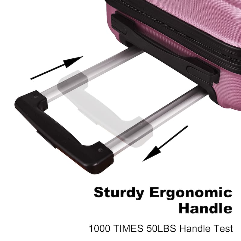 3 Piece Luggage Sets Expandable ABS Hardshell Luggage Lightweight ...