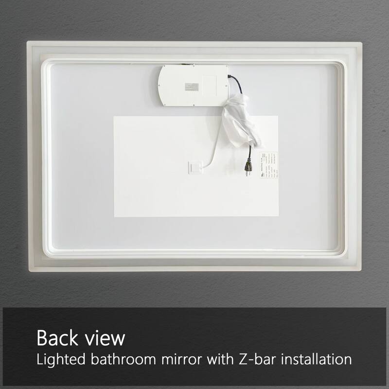 Dimmable LED Bathroom Vanity Mirror with Anti-Fog, Backlit + Front Lit