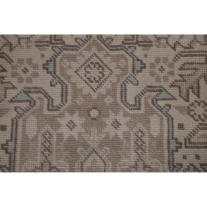 Distressed Tabriz Persian Rug Hand-knotted Wool Carpet - 6'3" x 9'6"