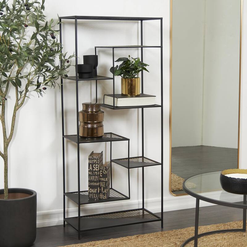 Metal 8 Shelves Shelving Unit - Black - Roche River Decor