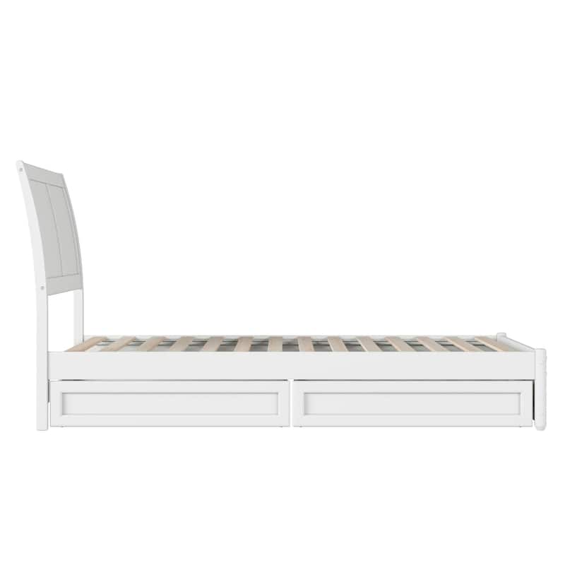 Andorra Platform Bed with Panel Footboard and Storage Drawers