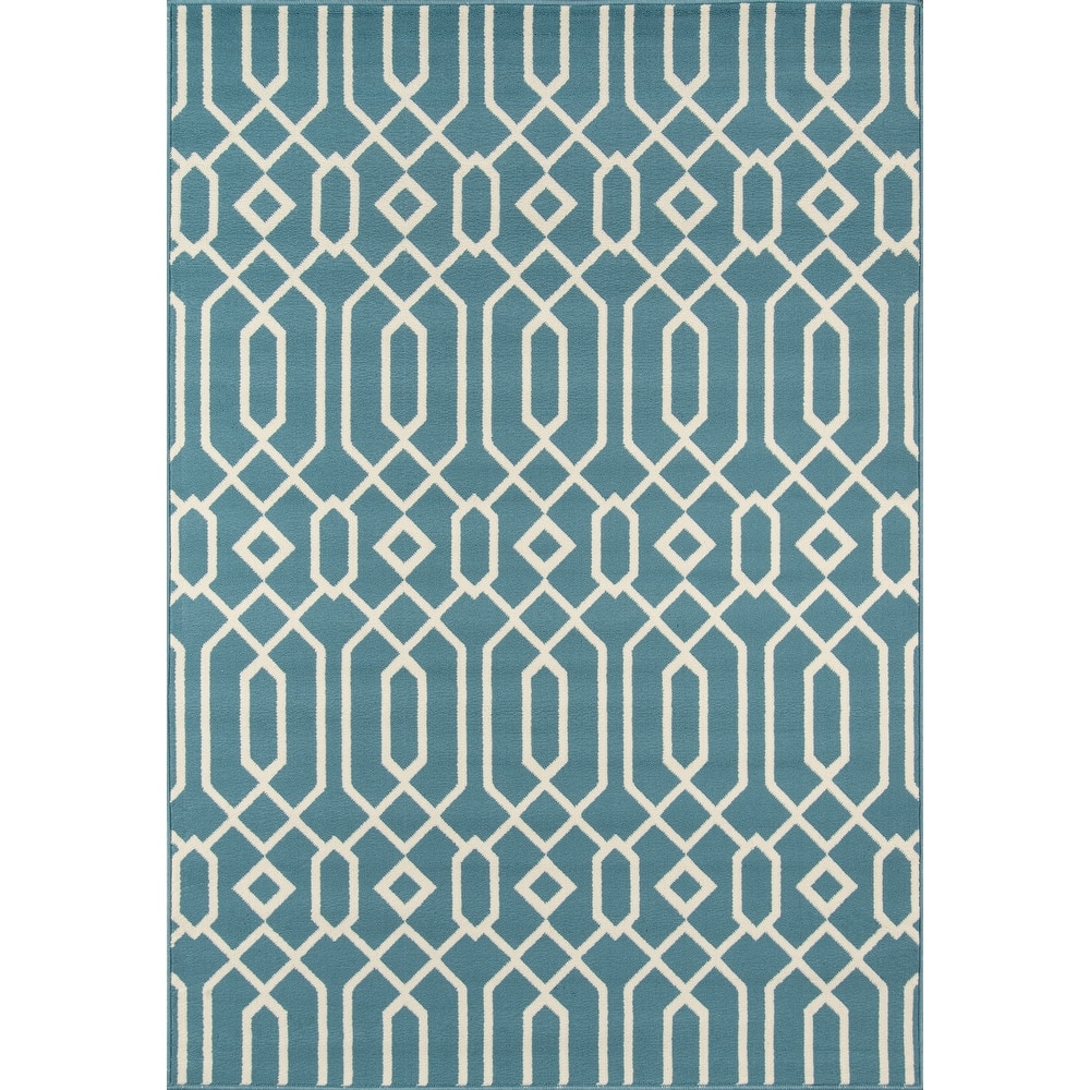 Momeni Baja Links Geometric Trellis Outdoor Area Rug.