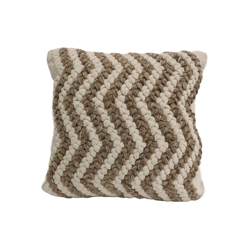 Home&Manor Sanremo Wool & Cotton Designer Throw Pillow