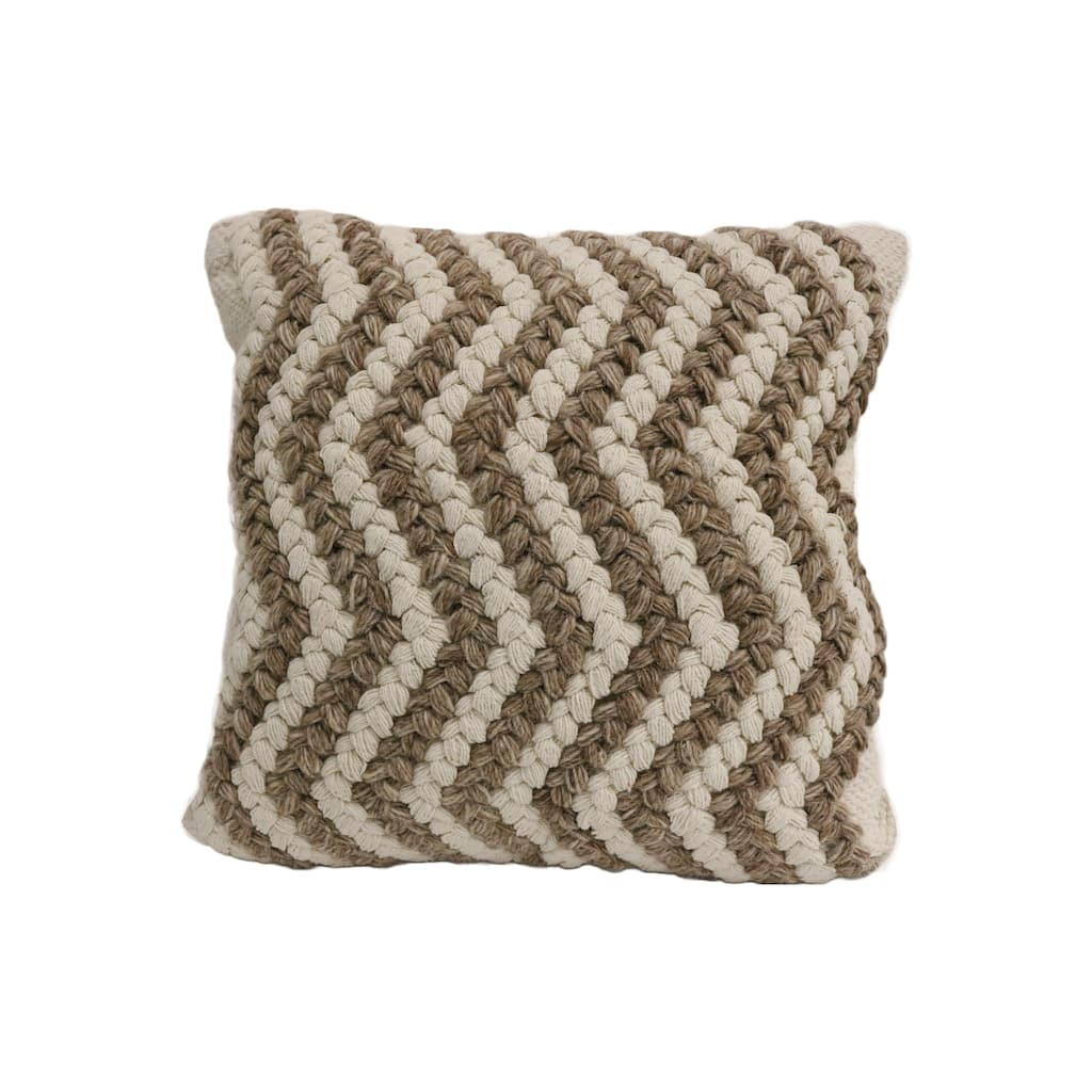 Home&Manor Sanremo Wool & Cotton Designer Throw Pillow