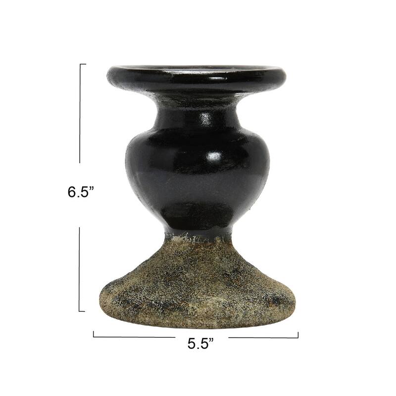 Sculptural Terracotta Pillar Candle Holder