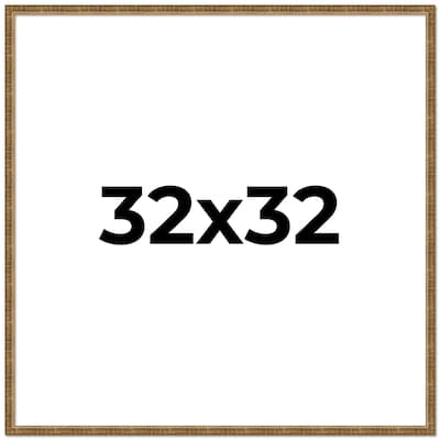 32x32 Frame Gold Solid Wood Picture Frame Includes UV Acrylic