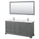 Option Dark Gray, Chrome Trim,Carrara Cultured Marble Top