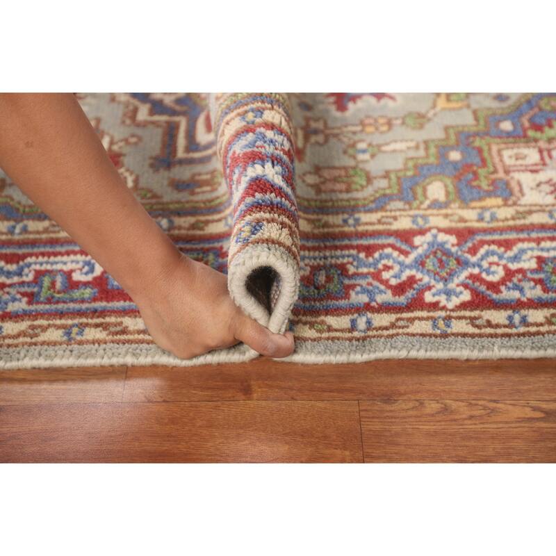 Geometric Heriz Serapi Foyer Rug Hand-Knotted Oriental Wool Carpet - 2'11"x 5'0"