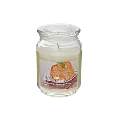18 Oz Scented Jar With Glass Lid Vanilla Bean - Set of 2