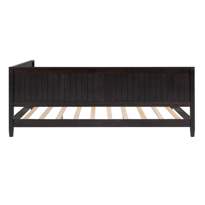 Wooden Daybed with Backrest & Armrest