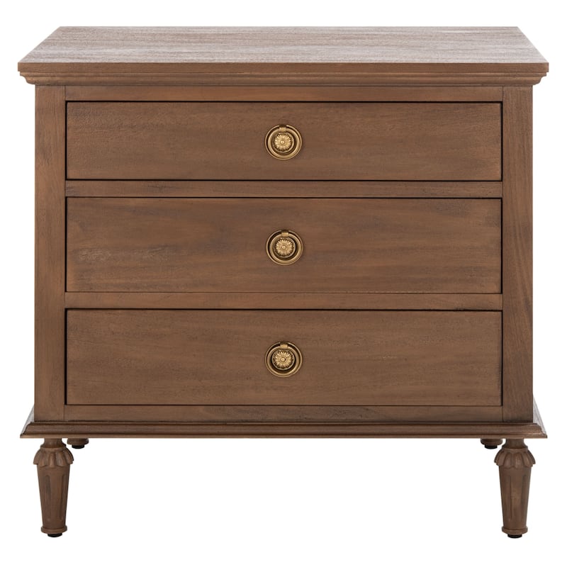 SAFAVIEH Couture Firyal 3-Drawer Wood Nightstand