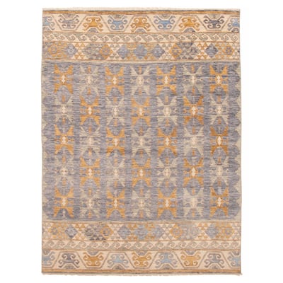 ECARPETGALLERY Hand-knotted Mystique Grey Wool Rug - 7' 8" x 10' 3"