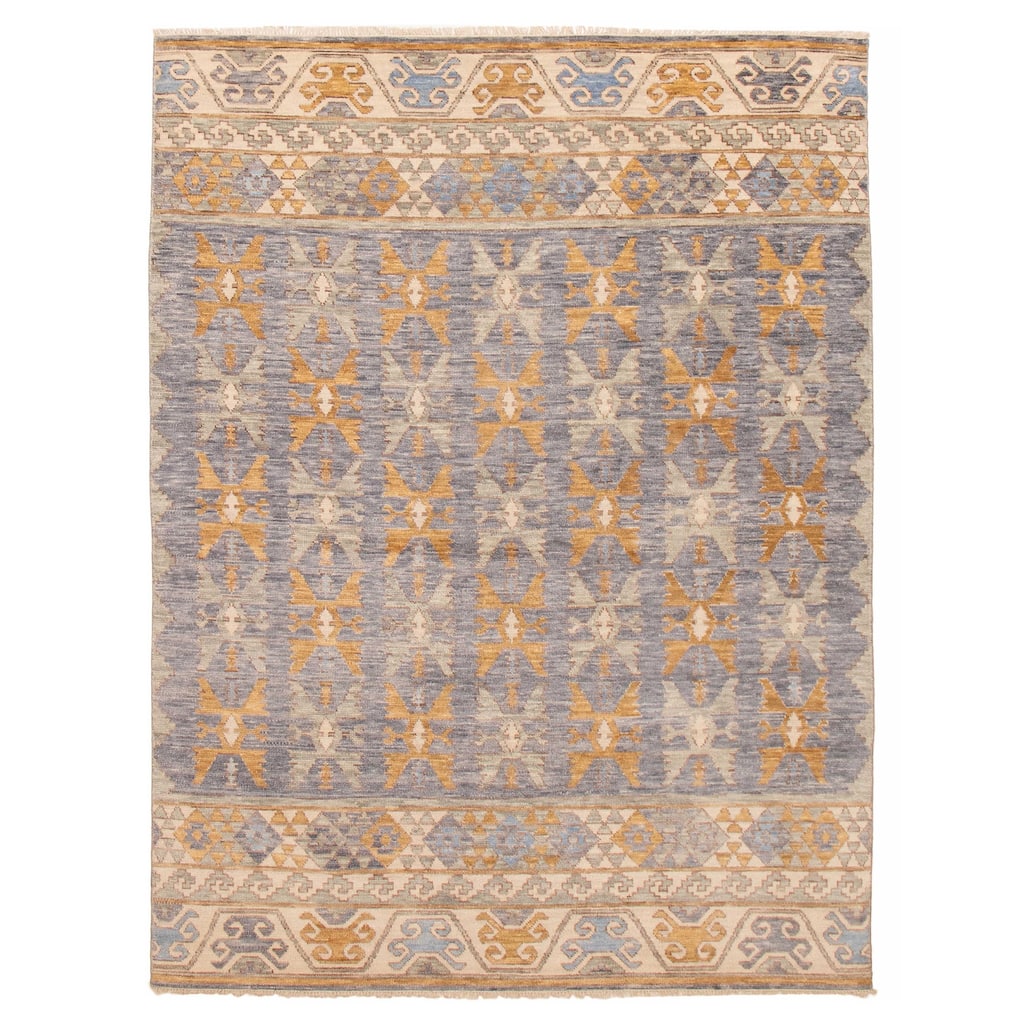 ECARPETGALLERY Hand-knotted Mystique Grey Wool Rug - 7' 8" x 10' 3"