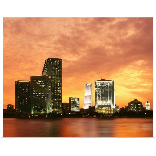 "Miami at sunset" Poster Print