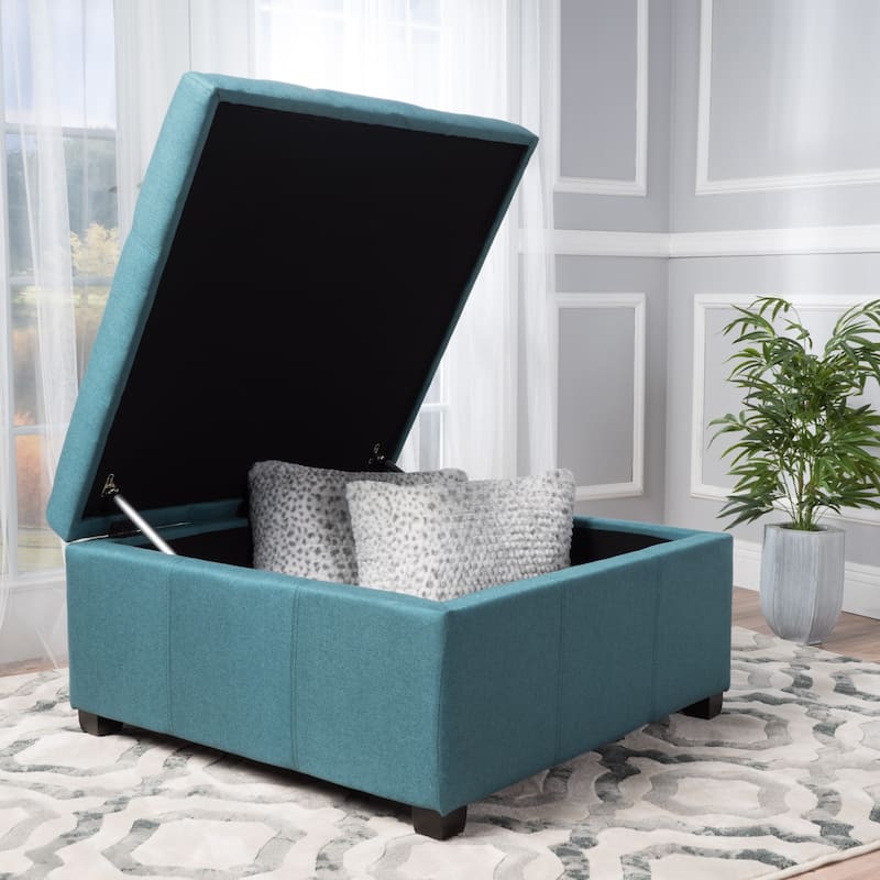 Carlsbad Tufted Square Storage Ottoman by Christopher Knight Home