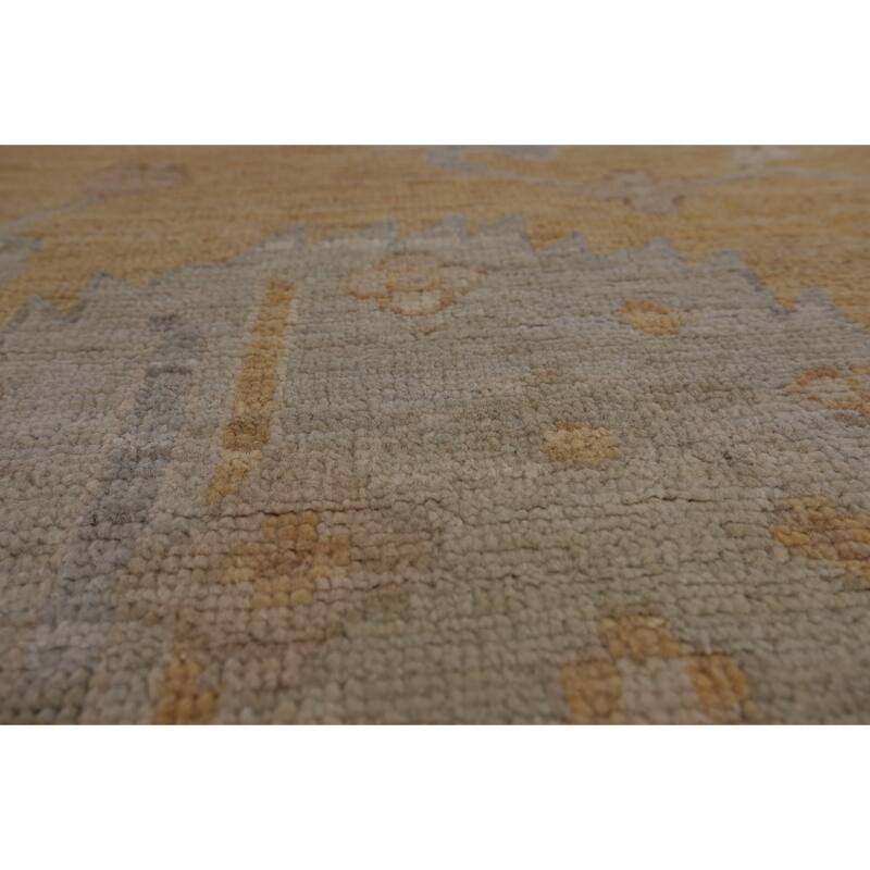 Vegetable Dye Oushak Turkish Large Rug Handmade Oriental Wool Carpet - 10'5"x 13'10"
