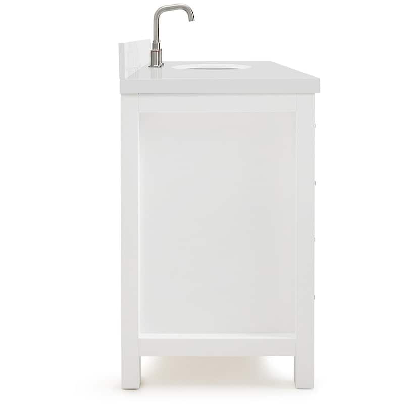 Ariel H043SRWQOVO Bristol 42" Thick Quartz Vanity Top