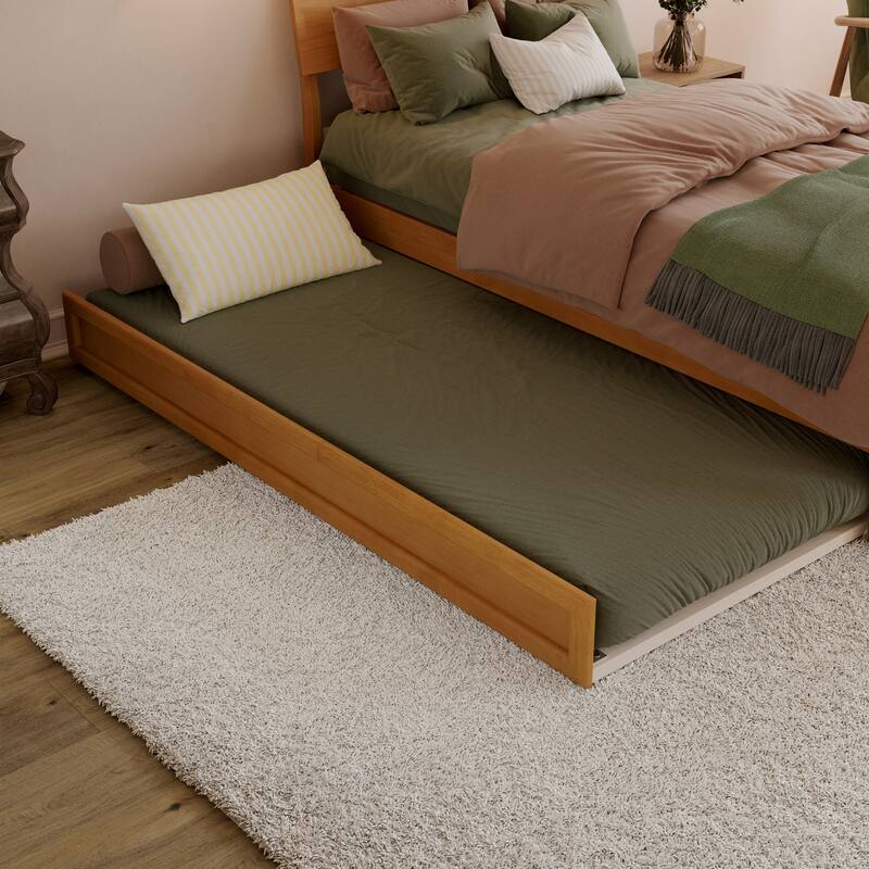 Norla Wood Platform Bed with Trundle