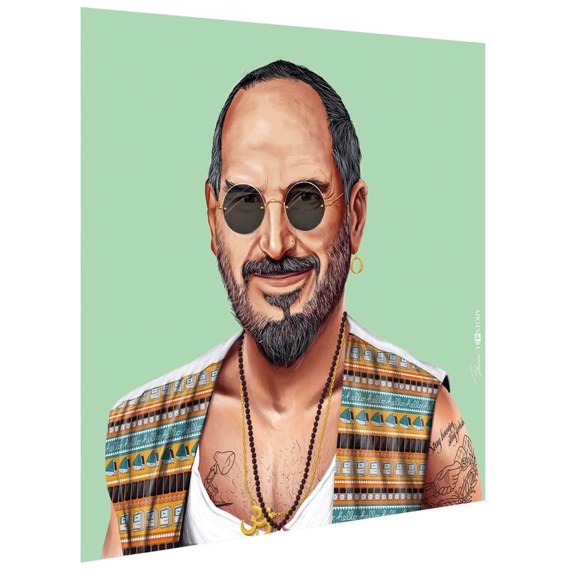 Empire Art Direct "Hip Steve" Printed Tempered Art Glass Wall Art - Multi-Color