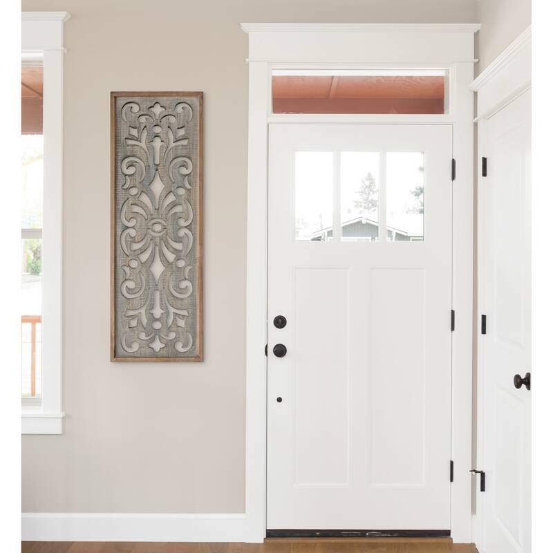 Kate and Laurel Palmares Wood Wall Art Plaque