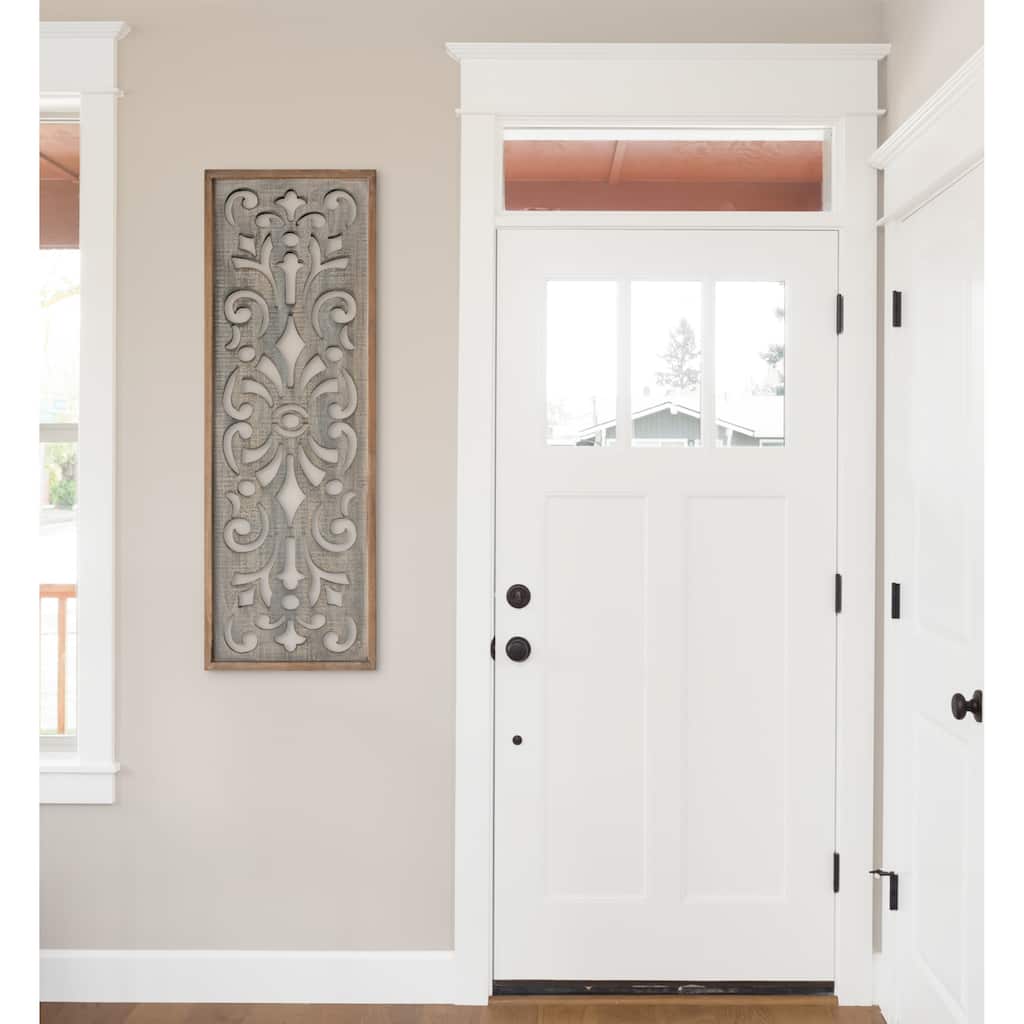 Kate and Laurel Palmares Wood Wall Art Plaque