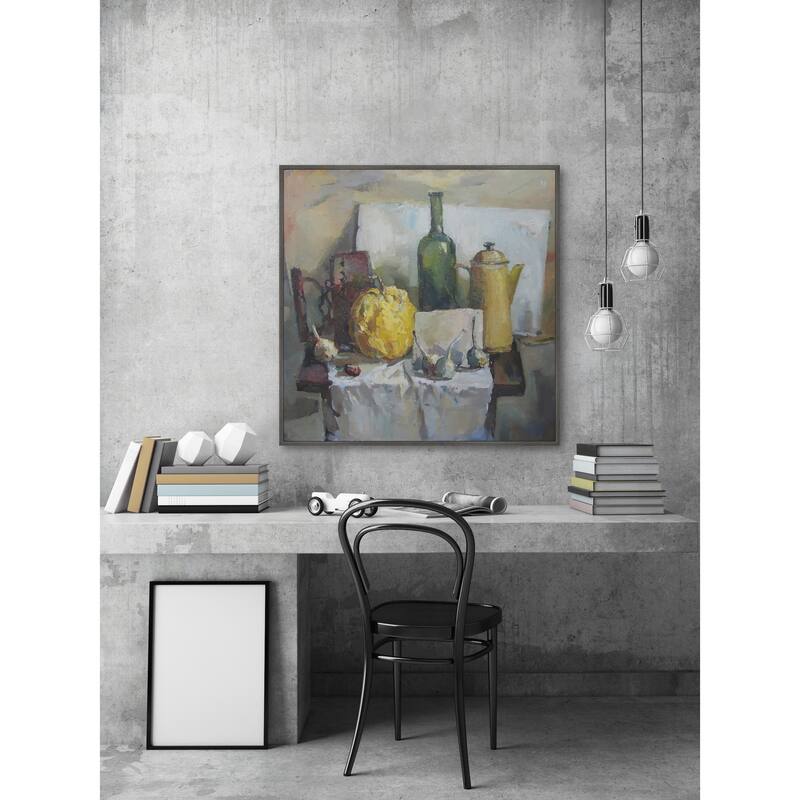 Food Is Good Mood Floater Framed Print on Canvas