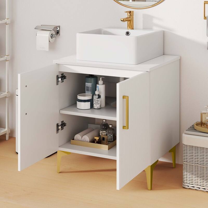 Moasis Single Bathroom Vanity with Ceramic Vessel Sink