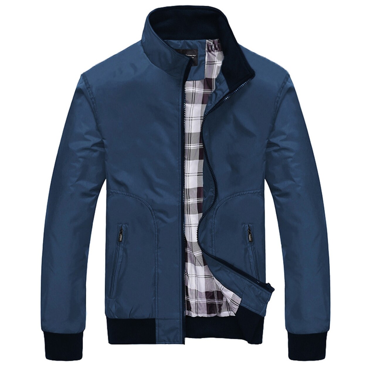 Fineday Mens Coats /& Jackets Mens Autumn Casual Fashion Pure Color Patchwork Jacket Zipper Outwear Coat Clothing for Men