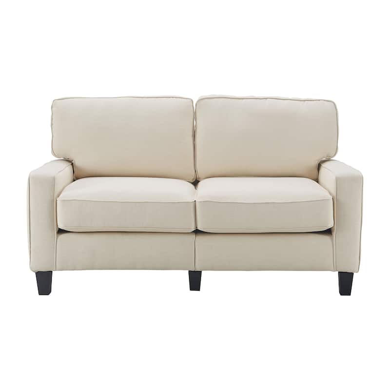 Serta Palisades Upholstered 61" Sofas for Living Room Modern Design Couch, Straight Arms, Tool-Free Assembly