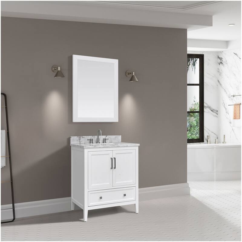 Avanity EVERETTE-V30-WT Everette 30" Single Free Standing Vanity