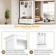 preview thumbnail 5 of 5, 4-in-1 Hall Tree, 6 Gold Hooks, Wood Grain Bench, 2 Drawers, Entryway Organizer, 47.2W x 15.5D x 76.6H