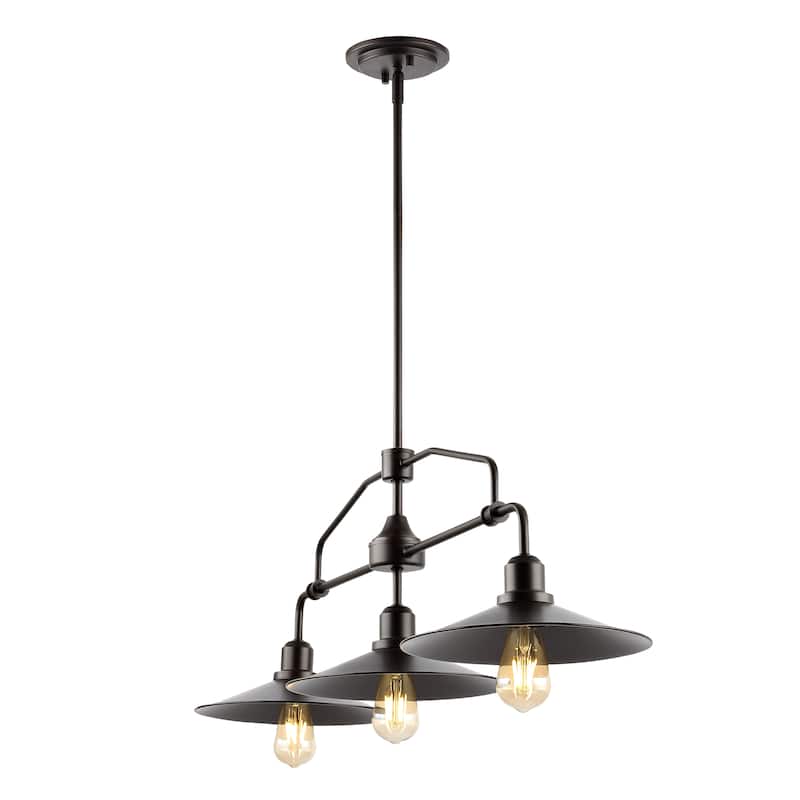 Victoria 10.5" 1-Light Bohemian Farmhouse Iron LED Pendant, Oil Rubbed Bronze by JONATHAN Y