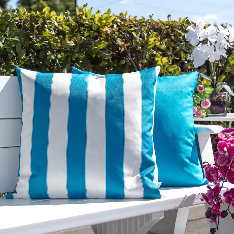 Olivia Striped Outdoor Throw Pillow