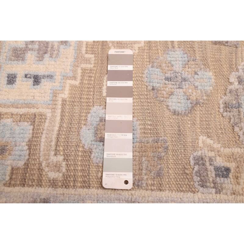 ECARPETGALLERY Hand-knotted Finest Oushak Taupe Wool Rug - 8'0 x 10'0