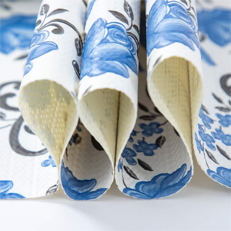 Printed foam kitchen shelf liner Independence Day Blue 18x96 12×120In