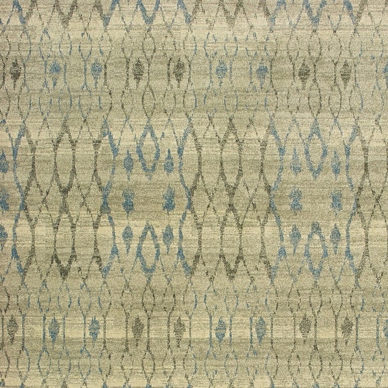 HomeRootsGeometric Scandinavian Rectangle Area Rug - 153.54' X '118.11' X '0.32