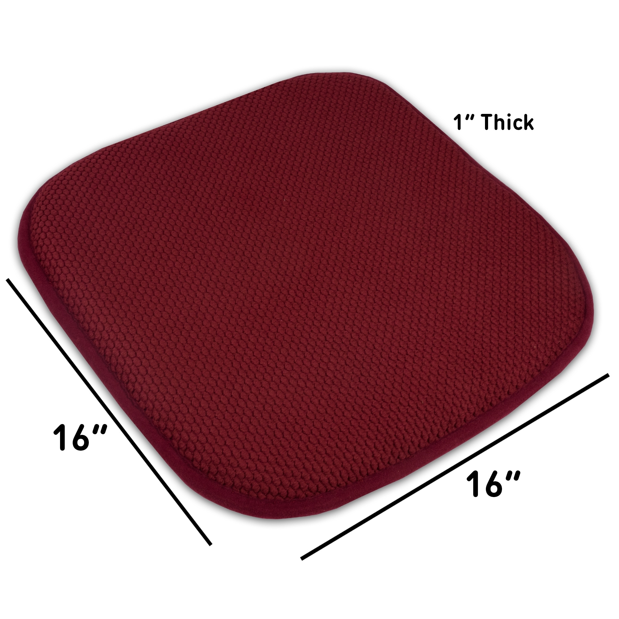 Taupe 16-inch Memory Foam Chair Pad/Seat Cushion with Nonslip Backing (2 or  4 Pack) - On Sale - Bed Bath & Beyond - 10858135