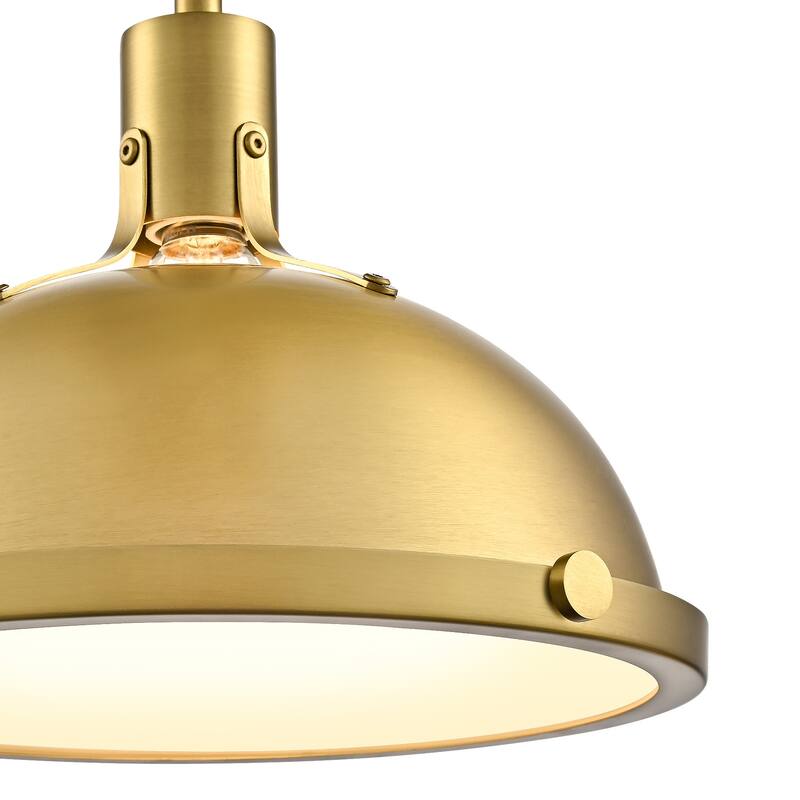 3-Light Farmhouse 3-Light Dome Chandelier Metal Pendant Light